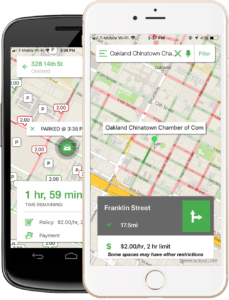 Screenshots of the Parker App.